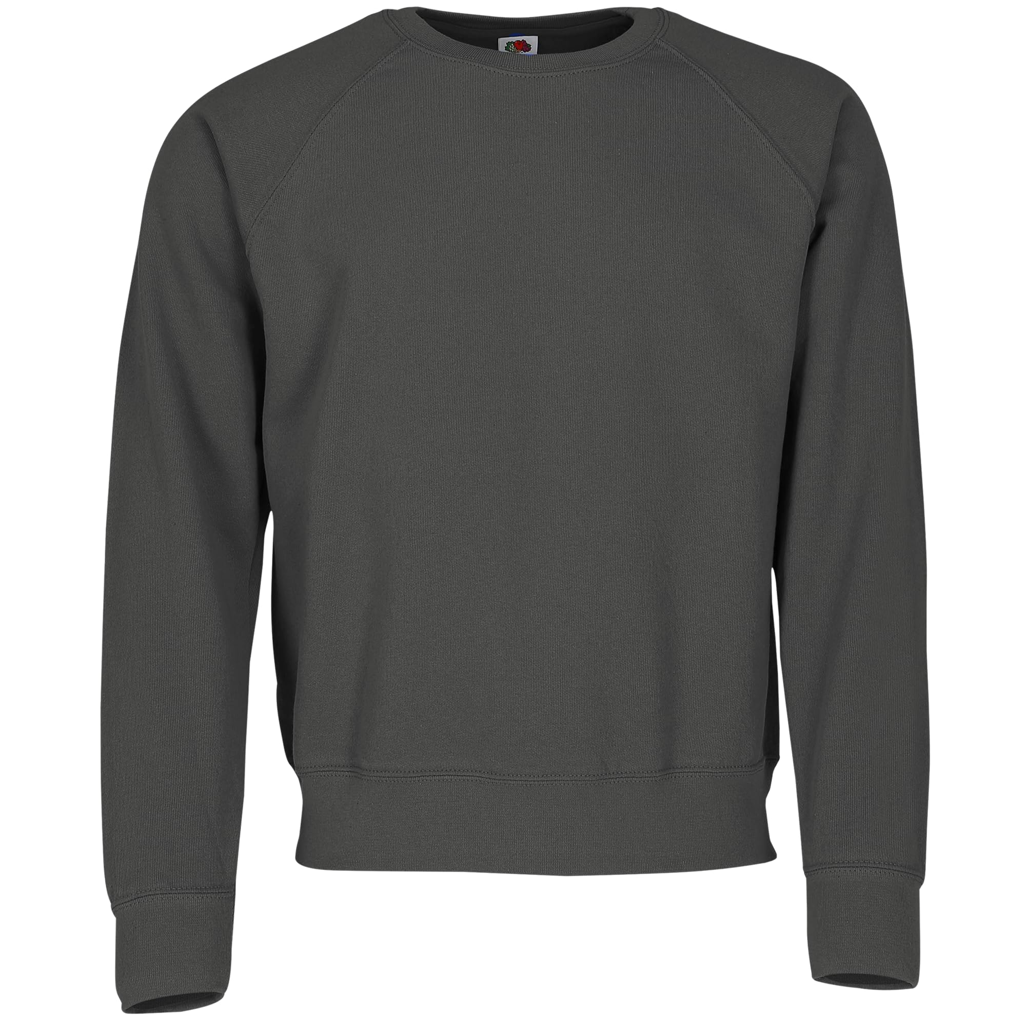 Fruit of the Loom Classic Raglan Sweat, Farbe:Graphit + GRATIS MyShirt Stoffbeutel, Größe:L