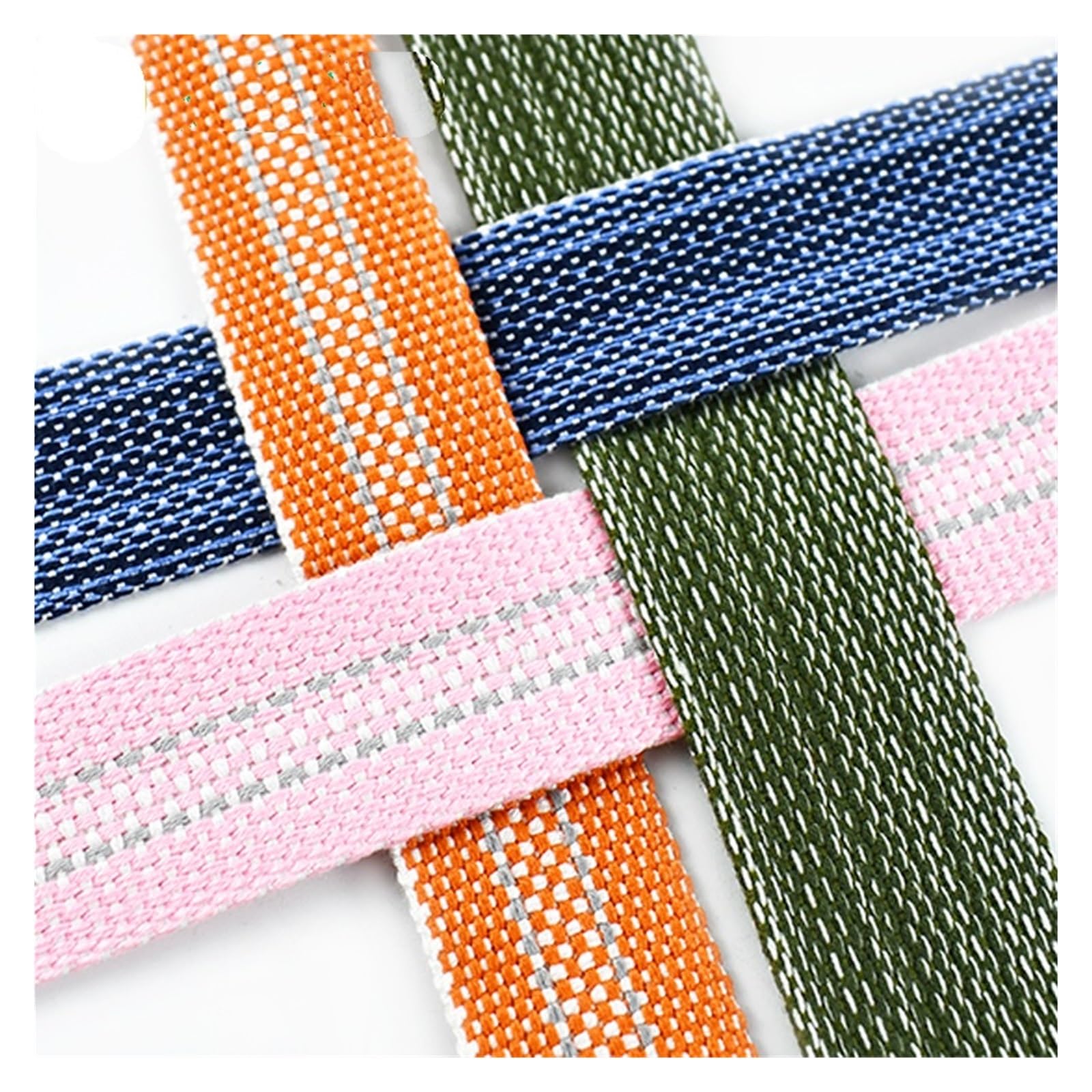 nylonowe taśmy, Pasek parciany z bawełny estrowej Wielokolorowy 20-34mm x 1-5M(Orange-30mm,1Meter)