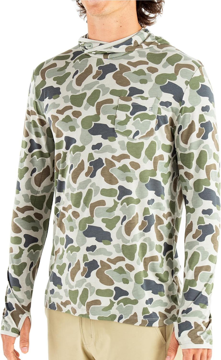 Free Fly Men's Lightweight Hoodie - UPF 20+ Sun Protection Moisture Wicking, Breathable Bamboo Viscose Outdoor Shirt for Men