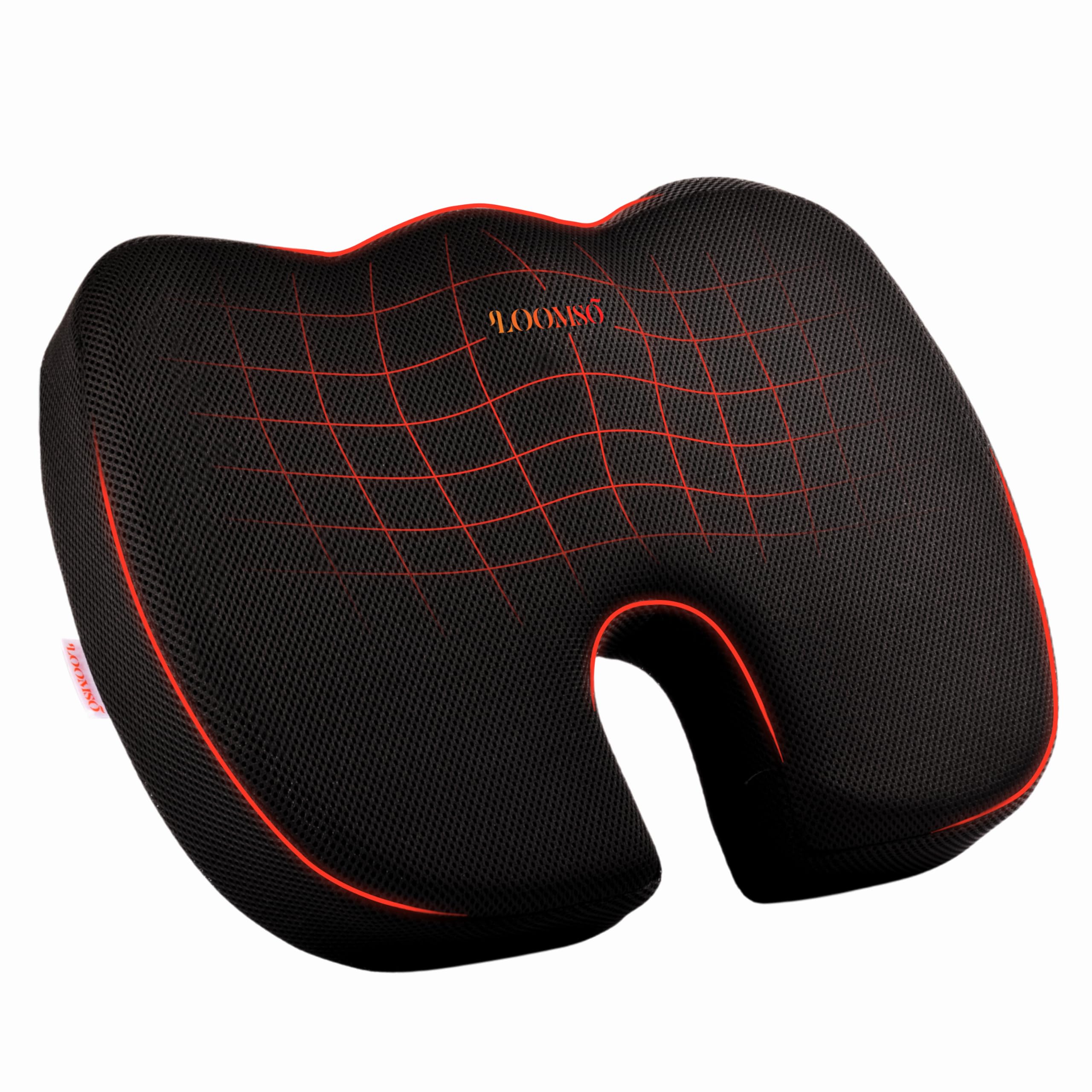 Loomso Orthopedic Memory Foam Coccyx Cushion for Tailbone Pain – Car Seat Cushions & Seat Cushion for Chair with Black Mesh Cover – Tailbone Pain Relief Cushion with Ergonomic Handle (B0D8TW8NHG) Amazon Price History, Amazon Price Tracker