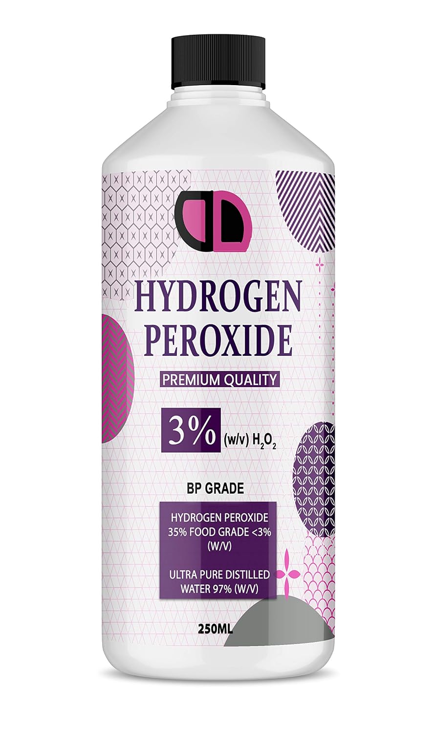Food Grade nadtlenek wodoru 3% (H2O2) RÓŻNE ROZMIARY CAP/SPRAY (250 ml CAP)