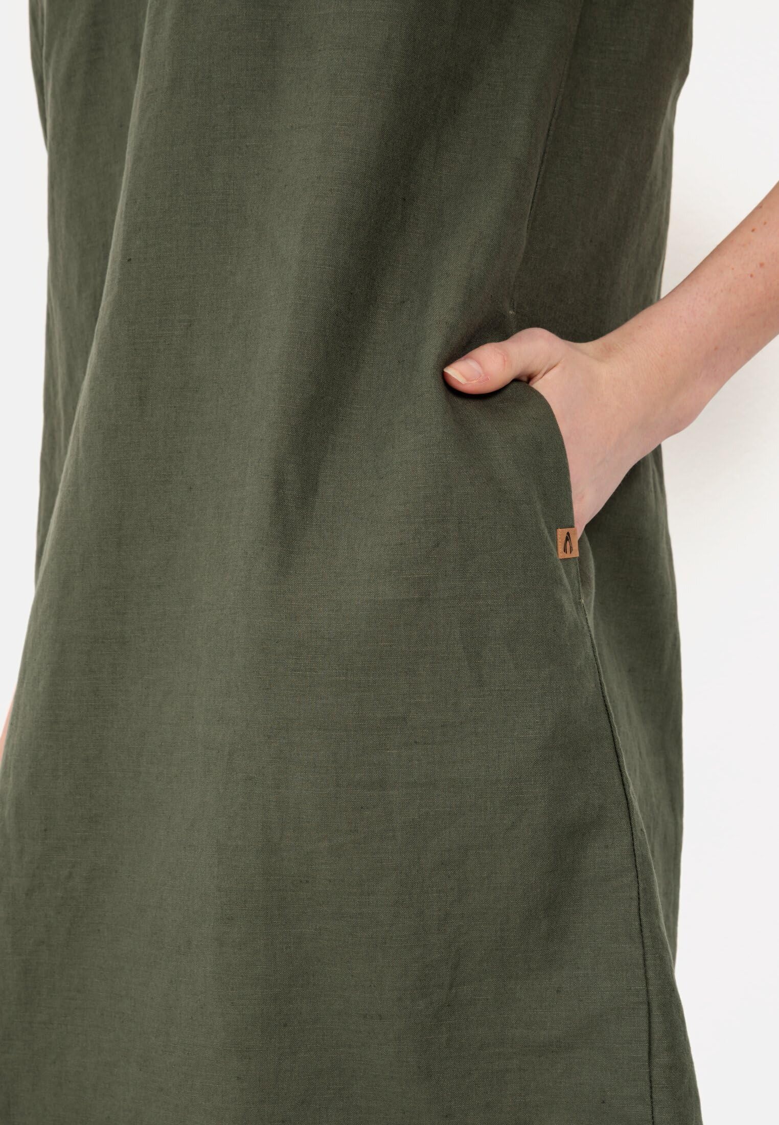 camel active Damen Schlupfkleid im sommerlichen Leinenmix