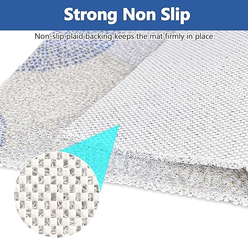 Miniatura 4 de Alfombrilla de ducha antideslizante 31 x 31 pulgadas para interior - Alfombrilla de ducha cuadrada extra grande antideslizante para personas mayores
