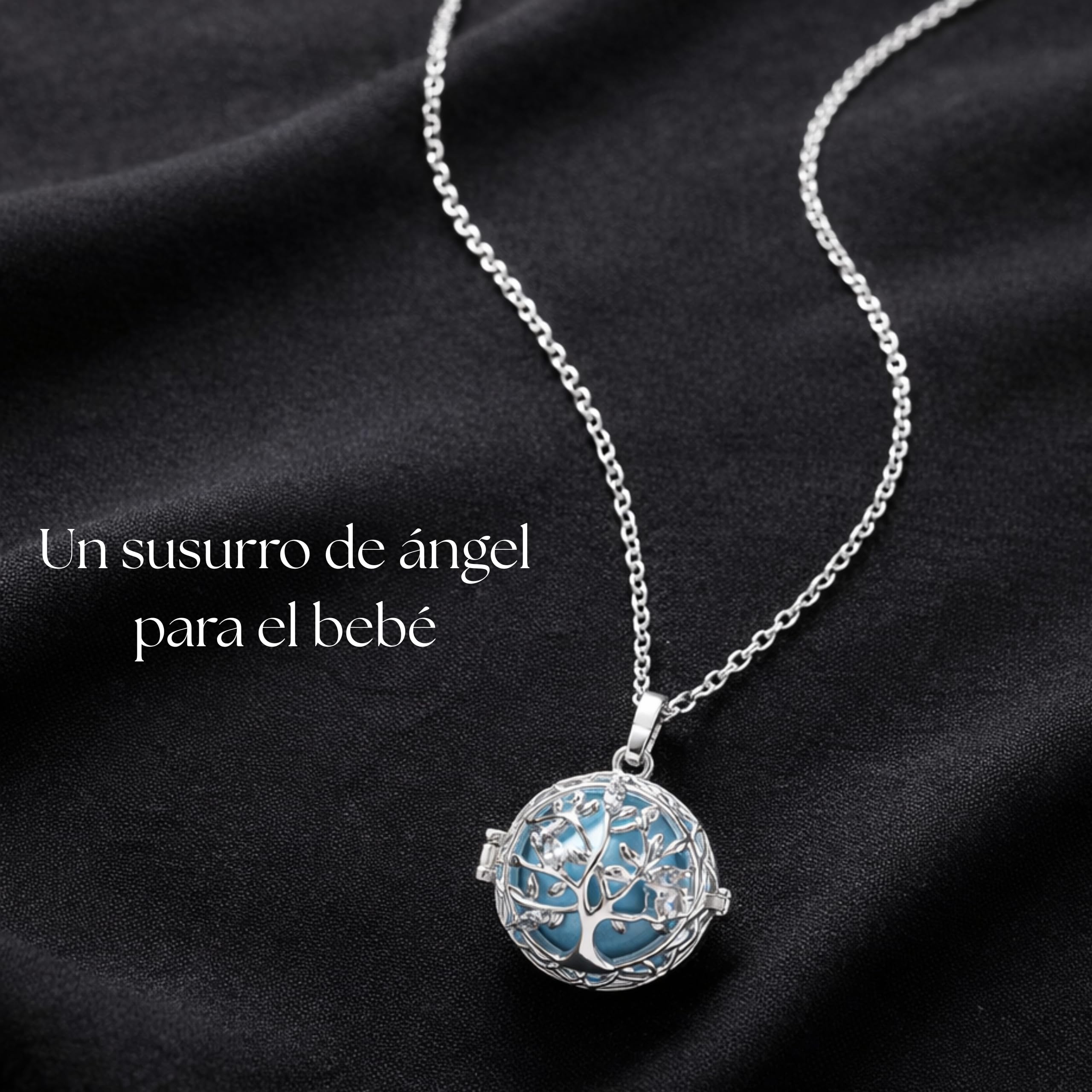 MOMENTUM Llamador de Angeles Embarazada - Dulce sonido - Presentación Premium - Collar meditación Arbol de la Vida - Regalo Original — view 4