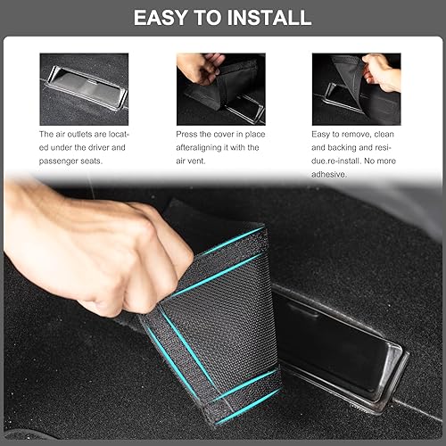 Miniatura 6 de Edulnke Cubierta de ventilación para accesorios Tesla Modelo Y, fundas universales de ventilación compatibles con Tesla Model 3 y Model Y 2026-2019,