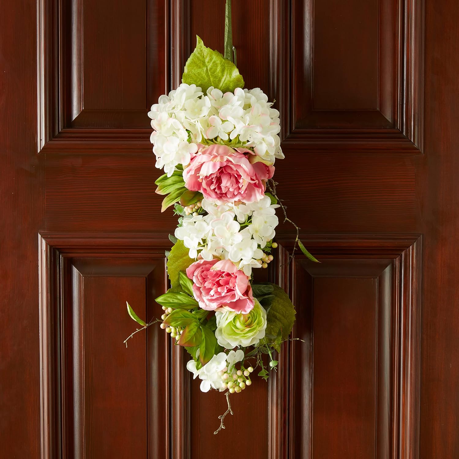 Worth Imports 33" Hydrangea Peony Swag