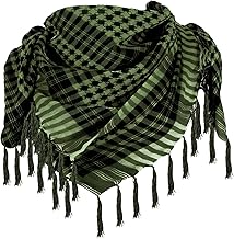 Keffieh Palestinian Scarf 100 x 100 cm, Palestine Scarf Versatile Soft Cheche Palestine Arafat Military Tactical Arab Desert Neck Bandana for Men Women