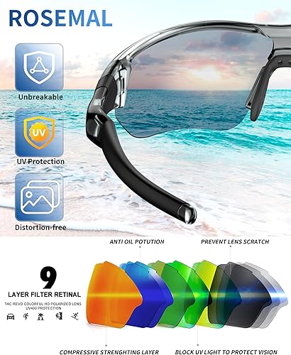 Miniatura 3 de Gafas de sol polarizadas para hombres y mujeres, jóvenes, béisbol, deportes, ciclismo, correr, conducir, pesca, golf, motocicleta, TAC, UV400