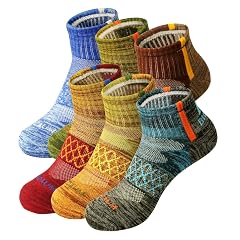 BIOAUM Mens Athletic Socks Size 10-13 - 6 Pairs Cotton Quarter Socks for Running Workout Work