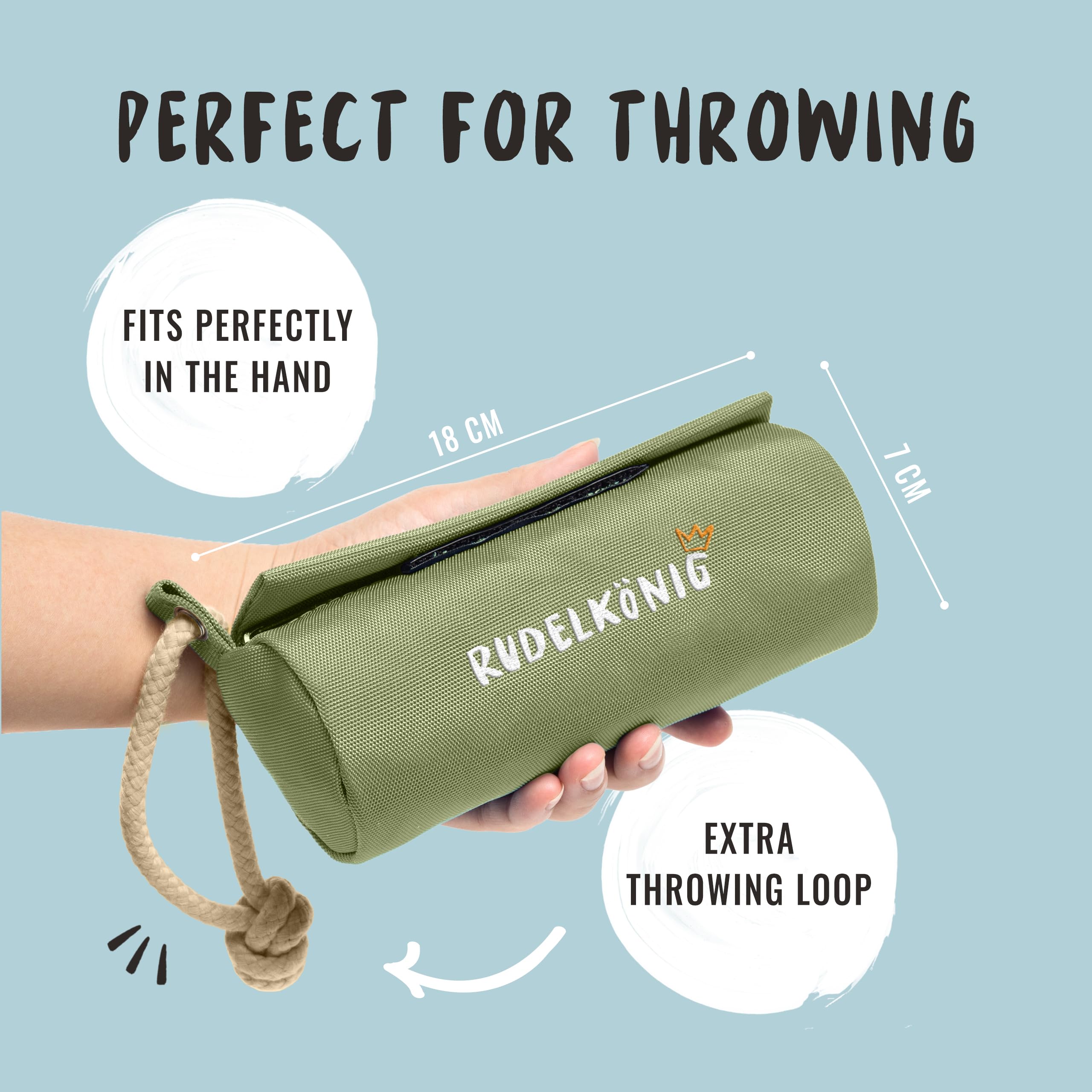 Rudelkönig Manicotto Cane - Salamotto per Cani - Dummy Cane Salsicciotto per Cani - Gioco robusto per Addestramento