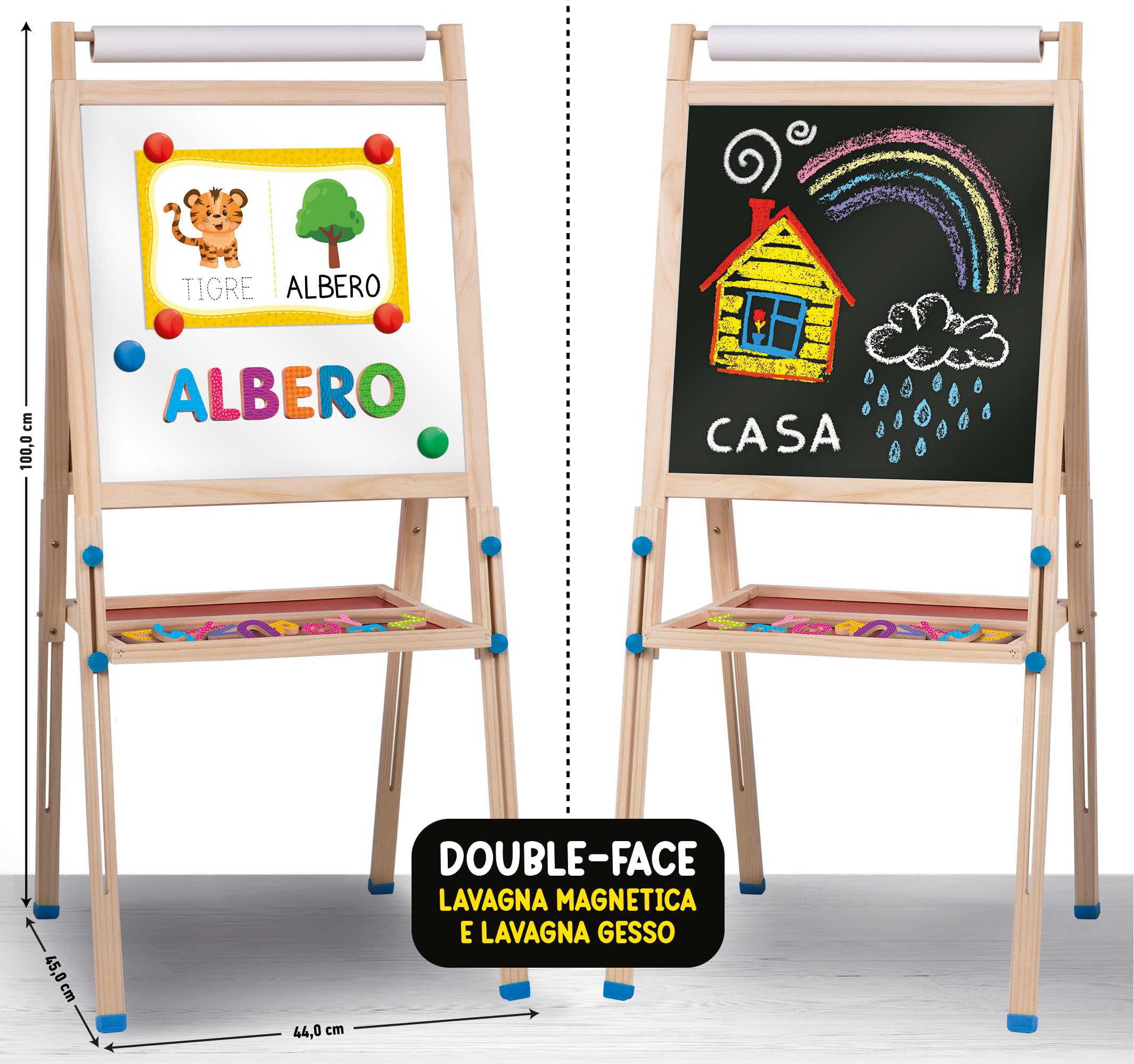 Lisciani Giochi - Montessori Lavagnona legno cresce con te