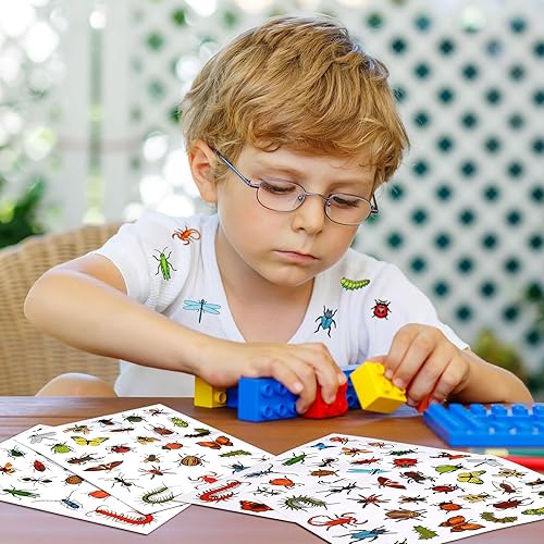 Miniatura 4 de Jetec 1040 calcomanías de insectos para niños, lindas calcomanías de insectos de primavera para álbumes de recortes, álbum de recortes de mariposa,