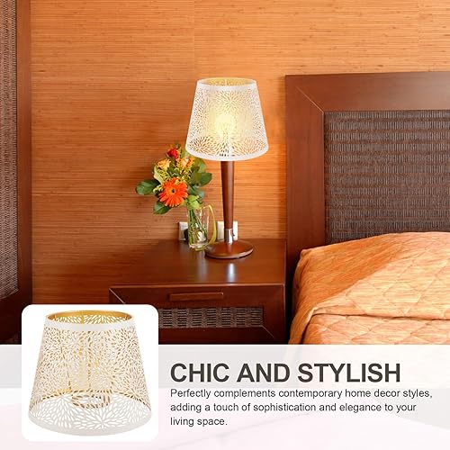 Miniatura 2 de EXCEART Pantalla de metal E27 con diseño de árbol hueco para lámpara colgante de piso de mesa de 6.1 pulgadas, accesorio de luz decorativa para el