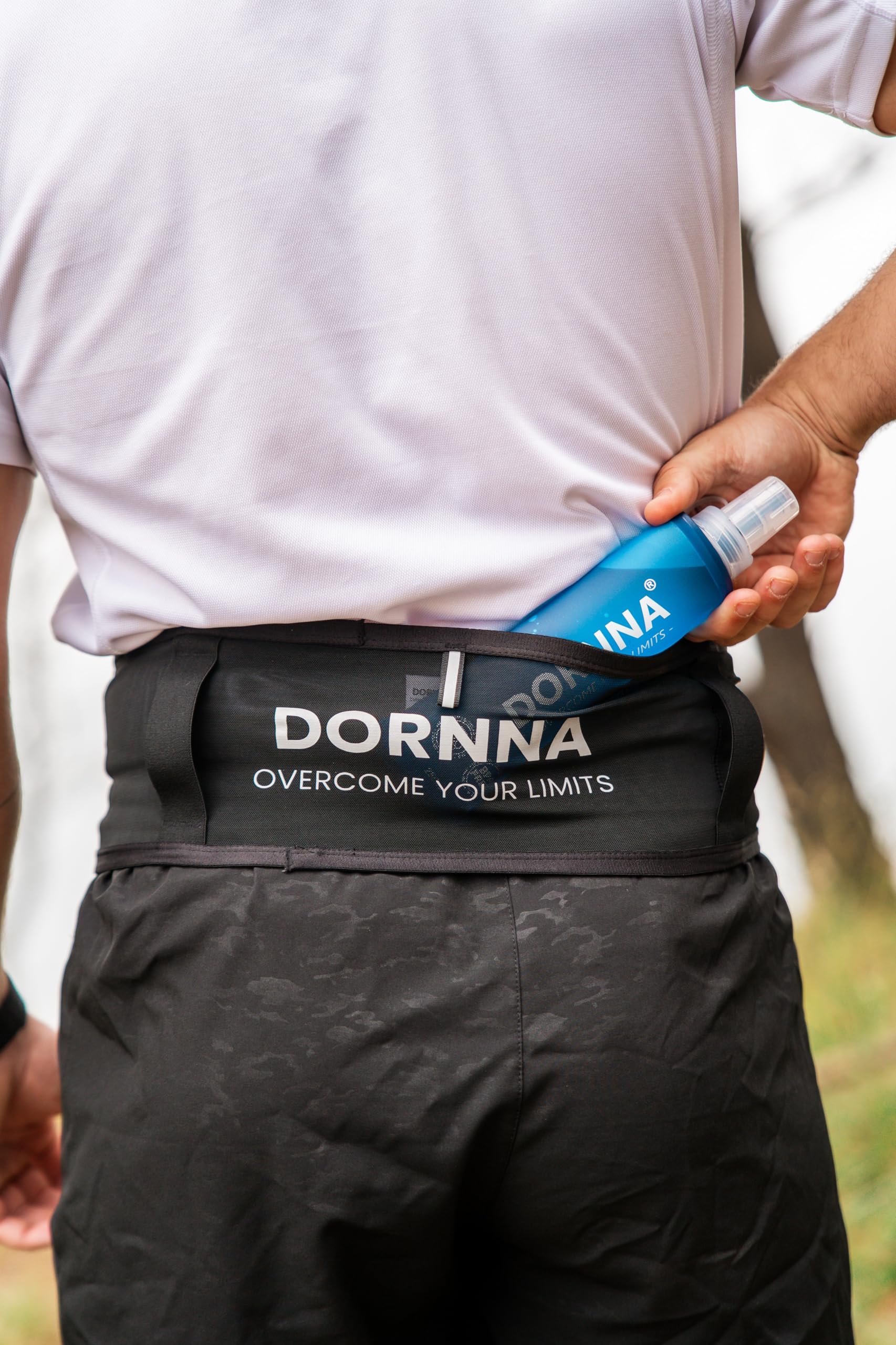 Skinny W1 Marsupio Running Borraccia Morbida 250 ml Corsa elastico porta pettorali bastoncini M-L