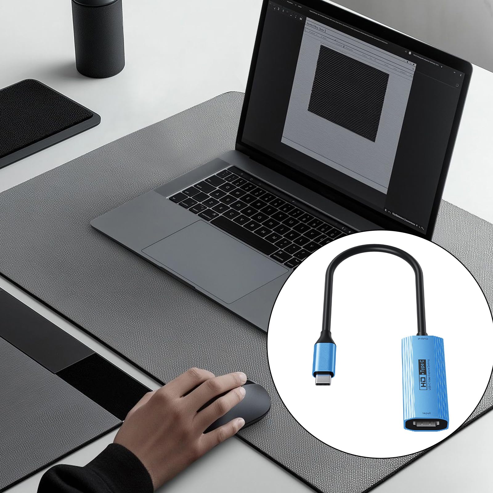 Carte de capture vidéo auditive USB 3.0 de type C 1080p 60 Hz PD3.0 vitesse rapide pour une utilisation polyvalente dans les jeux et la diffusion