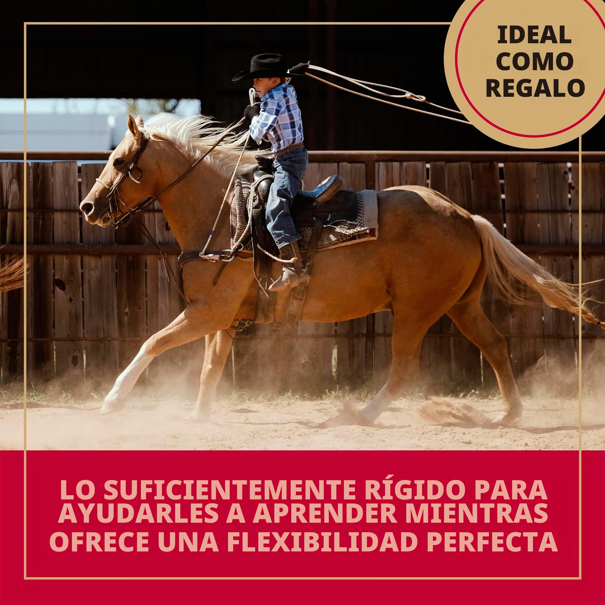 Weaver Equine - Cuerda de Nailon Encerado para niños, Cuerda de Vaquero Ligera para práctica, Cuerdas de Lazo Colorido para niños, 5/16 Pulgadas x 20 pies