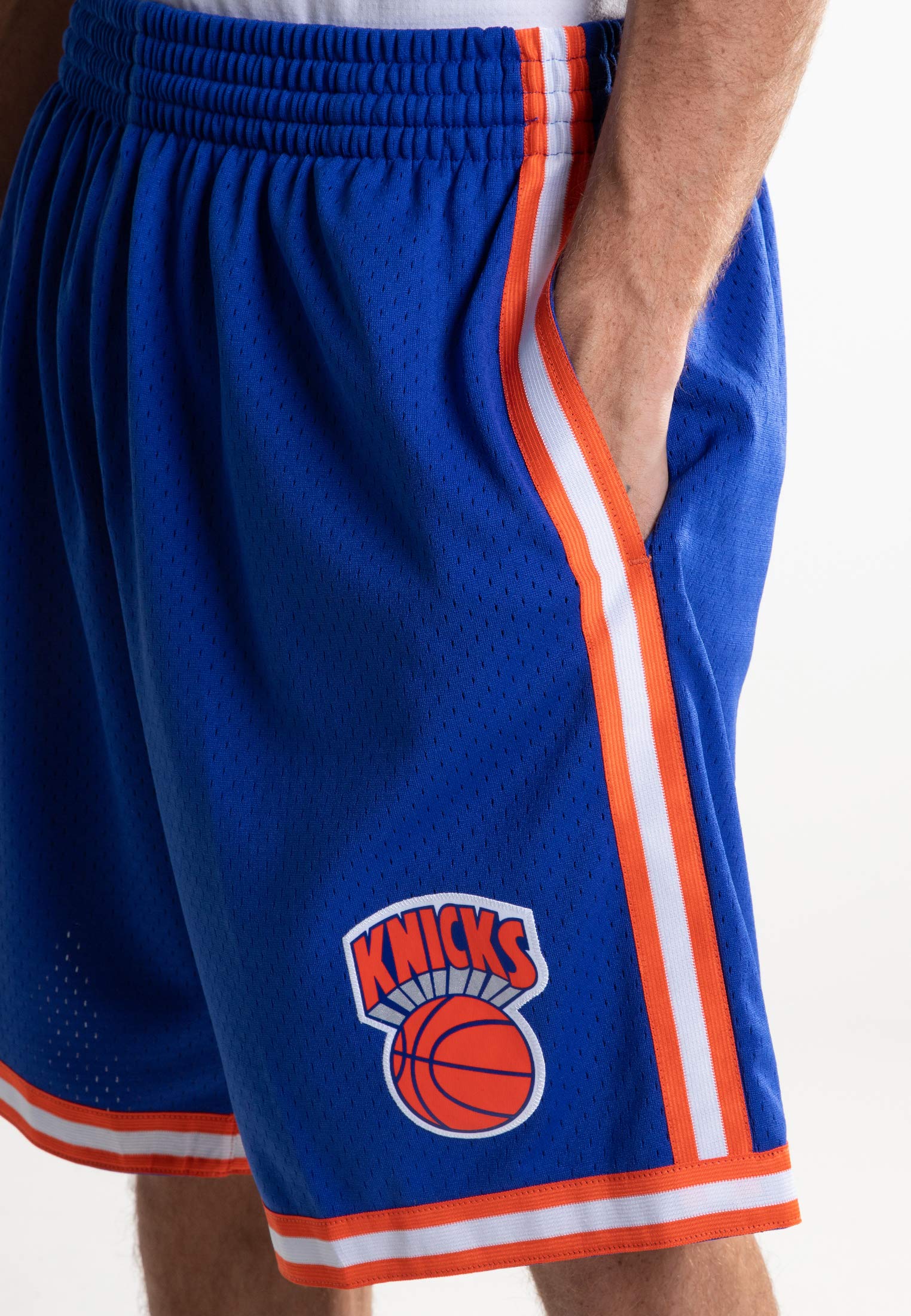 Mitchell & Ness - Short NBA New York Knicks 1991-92 Swingman Road Bleu pour Homme