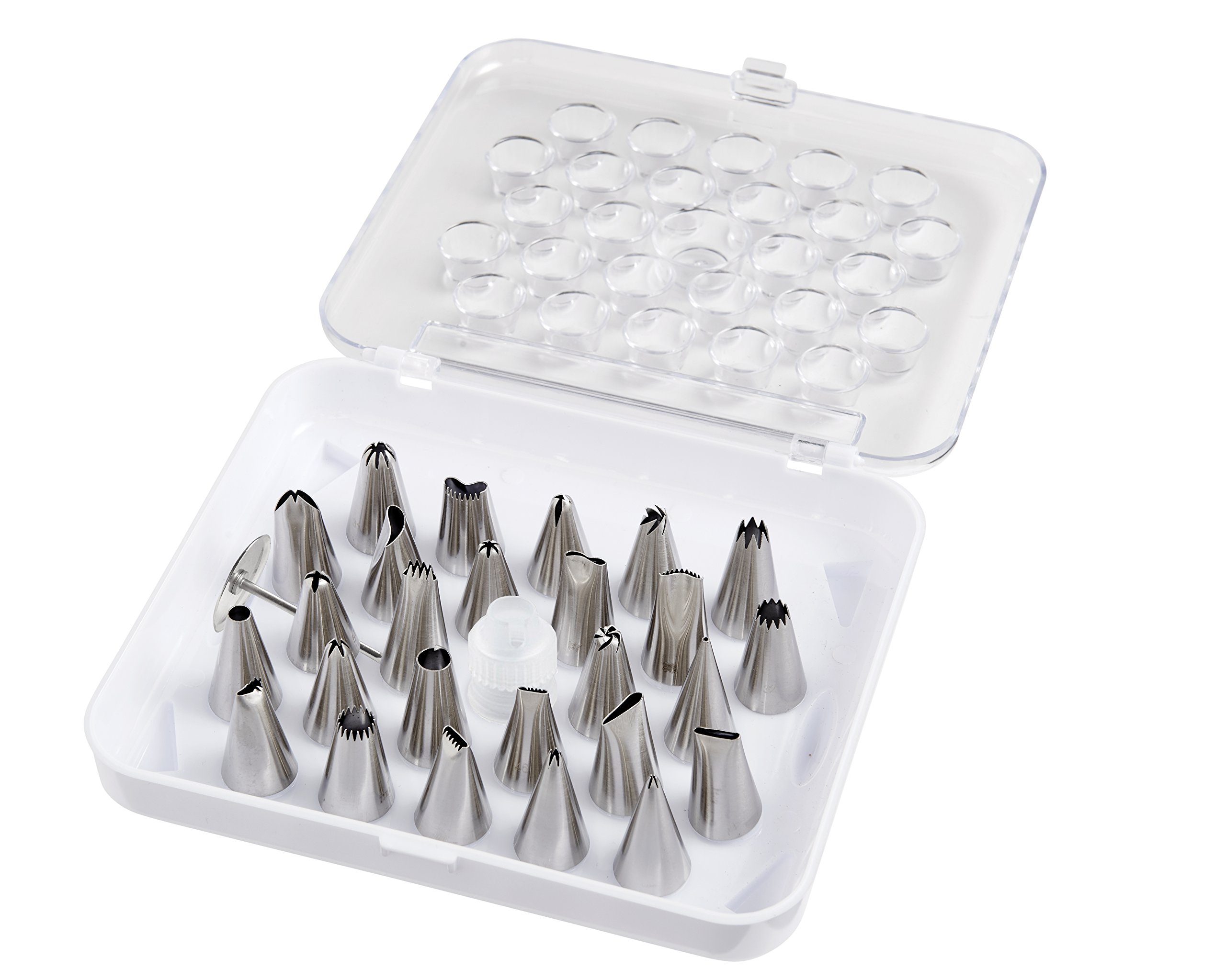 Mrs. Anderson’s Baking Pastry Cookie Cake Decorating Tips 18/8 Stainless Steel, 29-Piece Set