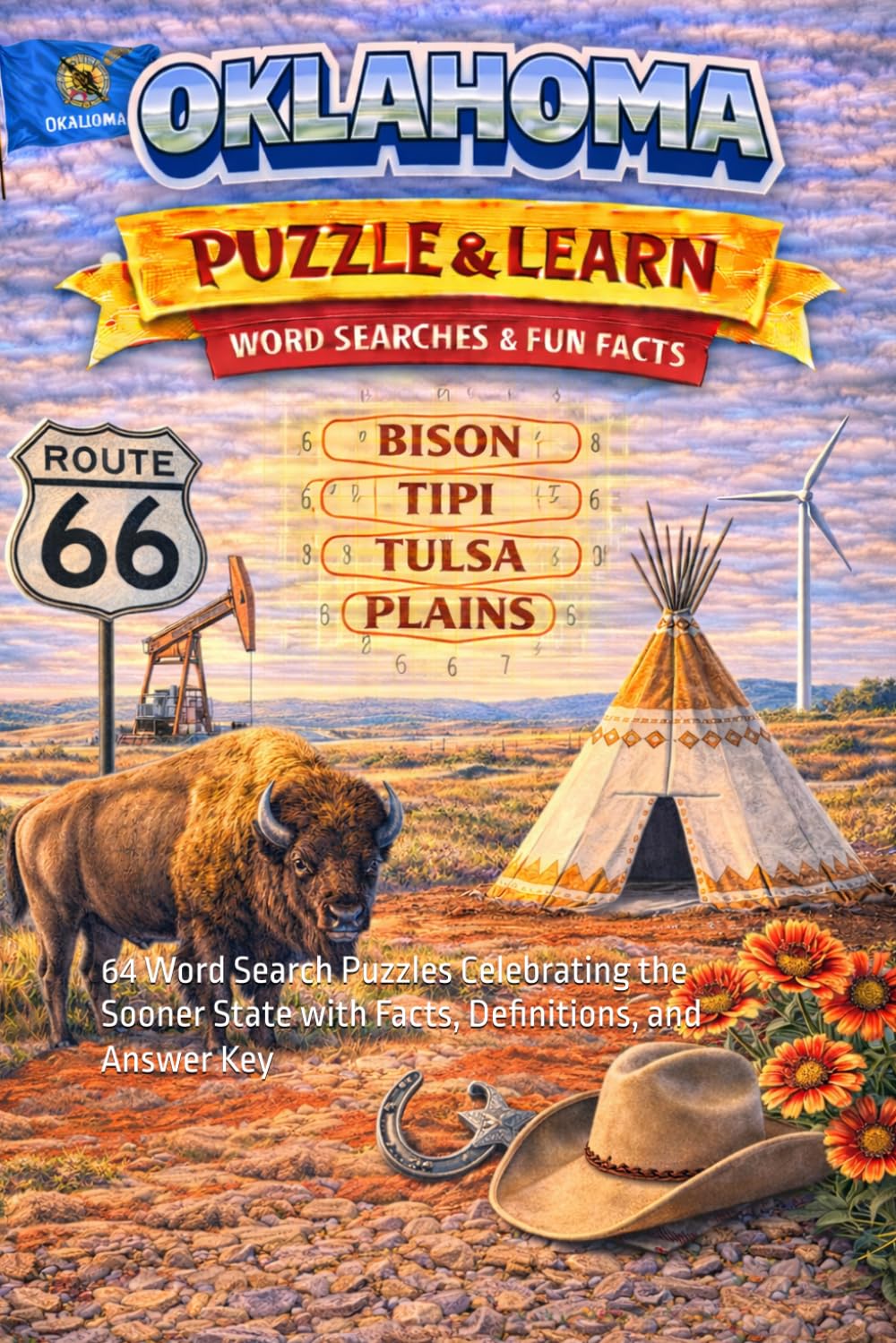 Oklahoma Word Search Puzzle and Learn: 64 Word Search Puzzles Celebrating the Sooner State with Facts, Definitions, and Answer Key