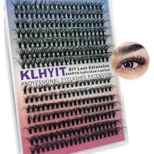 Individual Cluster Lashes 280PCS 40D Fluffy Lash Extension MIX9-16 False Eyelash Clusters Natural D Curl Individual Eyelashes Extensions DIY at Home by KLHYIT