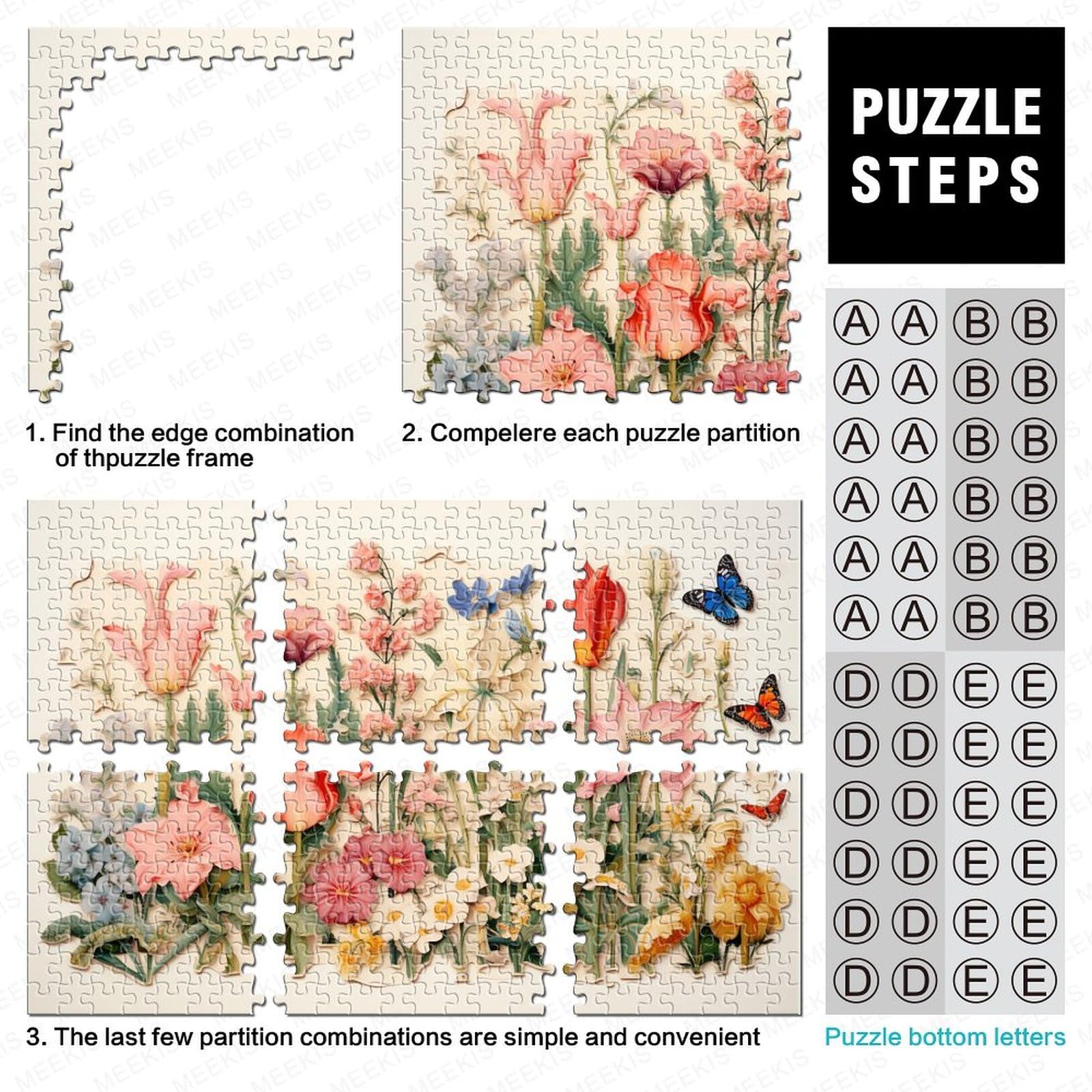 Puzzle 1000 Pezzi Fiore Della Vita In Vetro Colorato, 68.6x50.8 Cm, Difficile E Impegnativo - 3