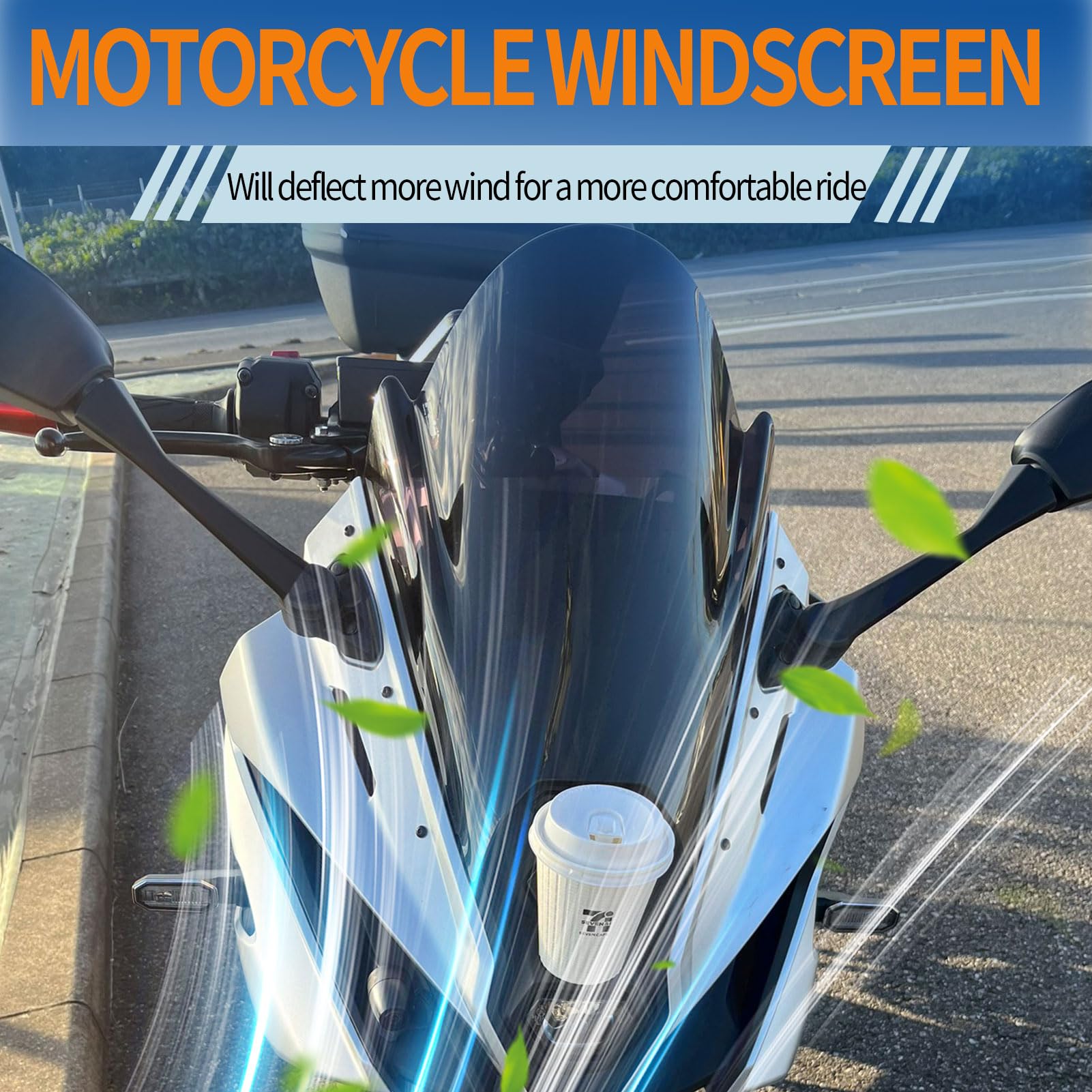 Parabrezza Per Moto Compatibile Con GSX 8R GSX-8R 2024-2025, Carenatura Anteriore, Deflettore Antivento, Visiera In Policarbonato (Fumo Nero)