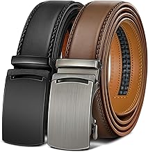 KEMISANT Ceinture Homme 2 Pièces, Ceinture Automatique Cuir Hommes Largeur 35mm,Cadeau Box Taille Ajustable
