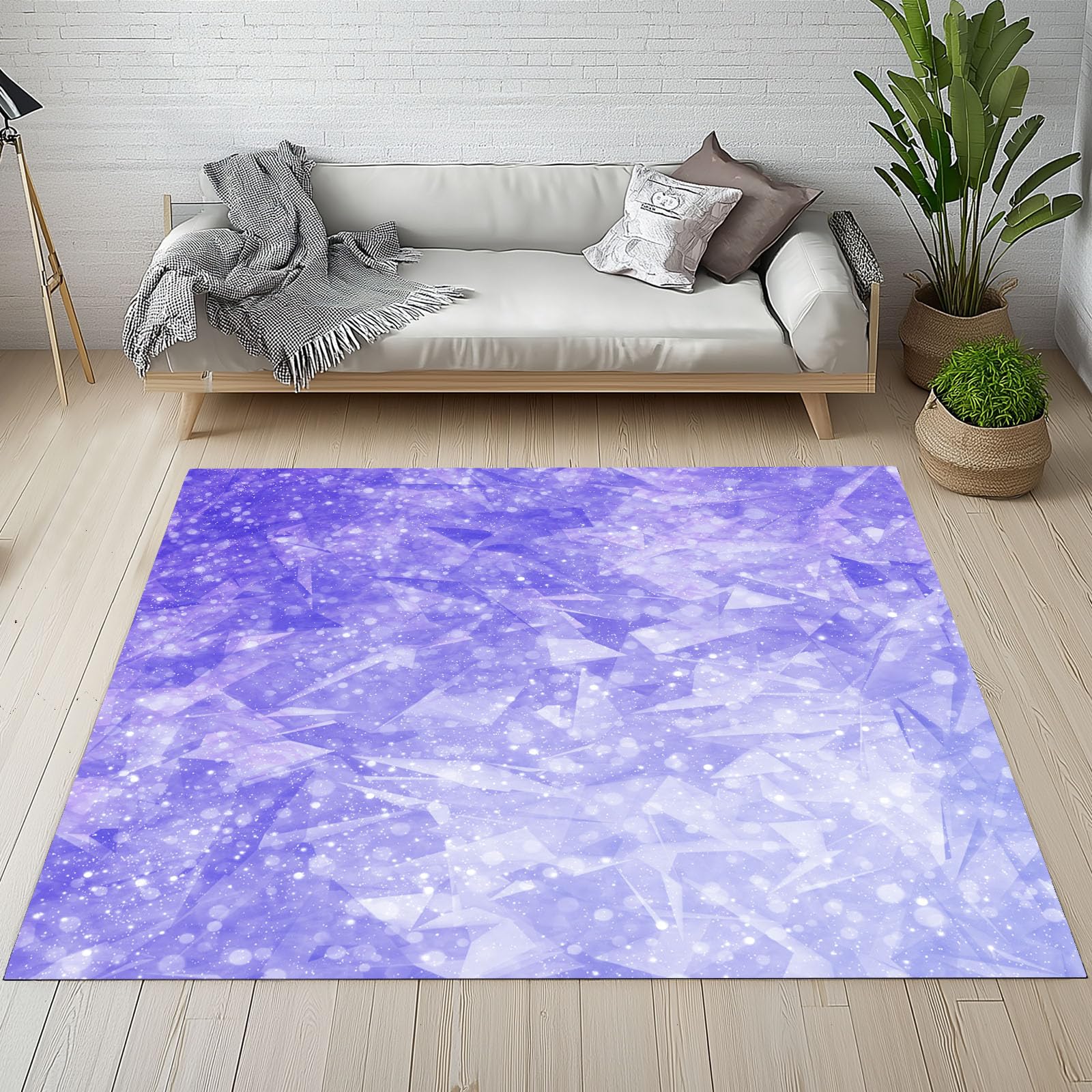 Tapis antidérapant violet dégradé doux pour sublimer votre intérieur