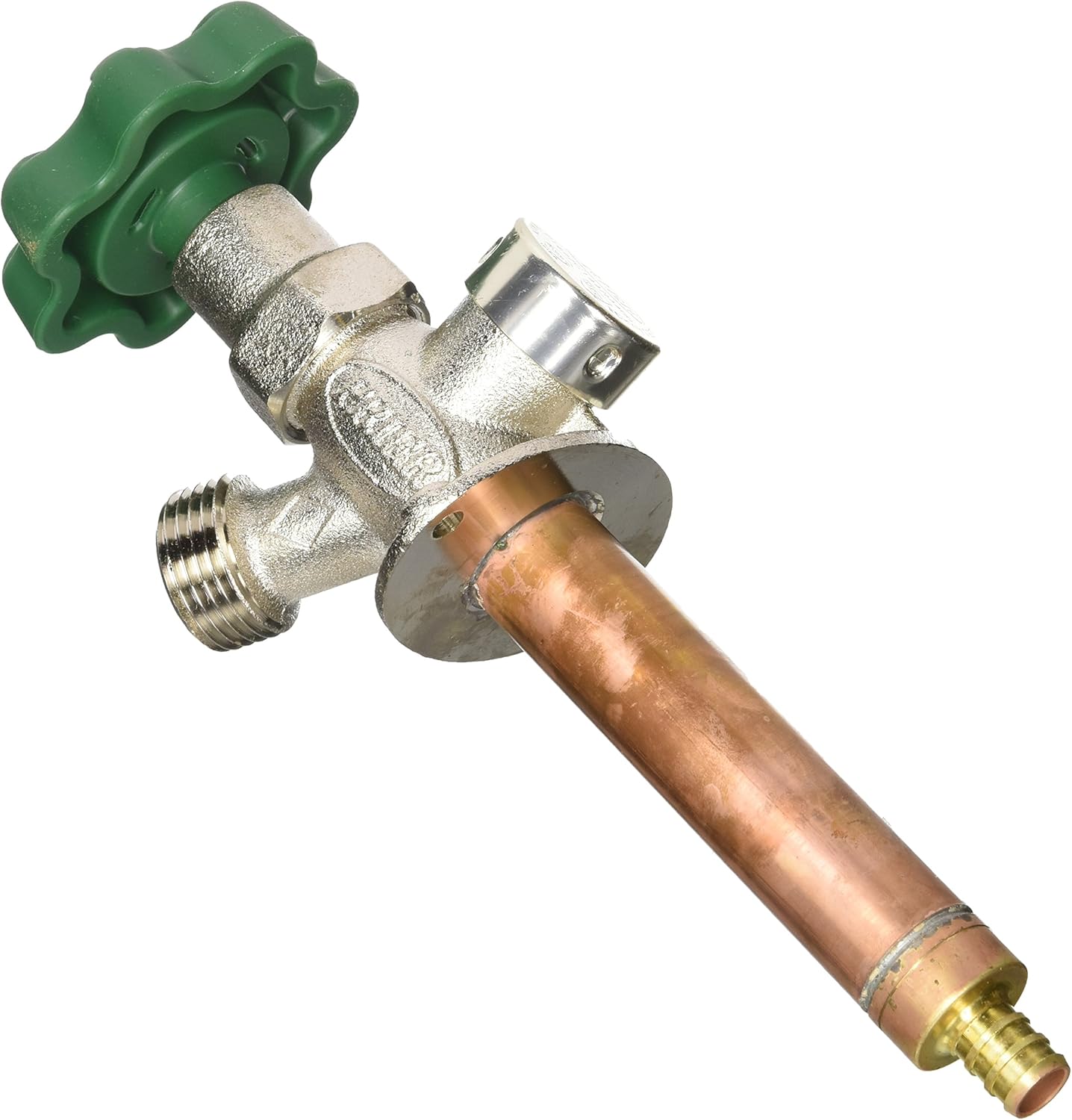PRIER PRODUCTS P-164X04 Anti-Siphon Quarter Turn Wall Hydrant with 1/2" PEX Inlet, 4"