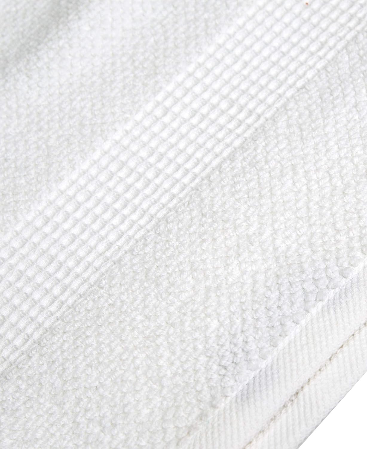 Bella 6 PC Towel Set | 100% Combed Cotton, White Popcorn Weave Design | Ultra Soft & Highly Absorbent | 2 Bath Towels, 2 Hand Towels, 2 Wash Cloths | 550 GSM - 6 Pack