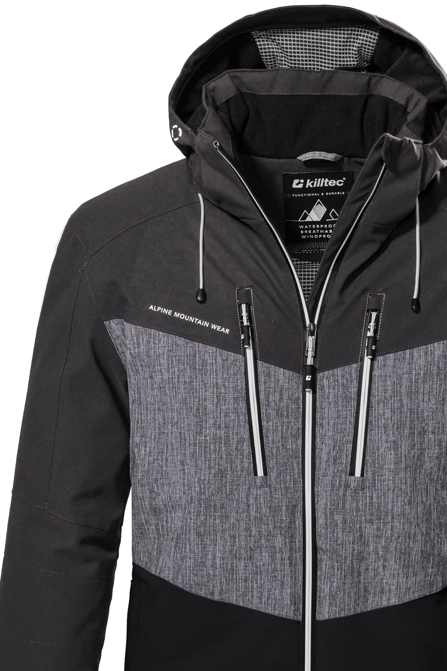 Killtec Unisex Ksw 45 Mn Ski Jckt Skijacke/Funktionsjacke mit abzippbarer Kapuze und Schneefang