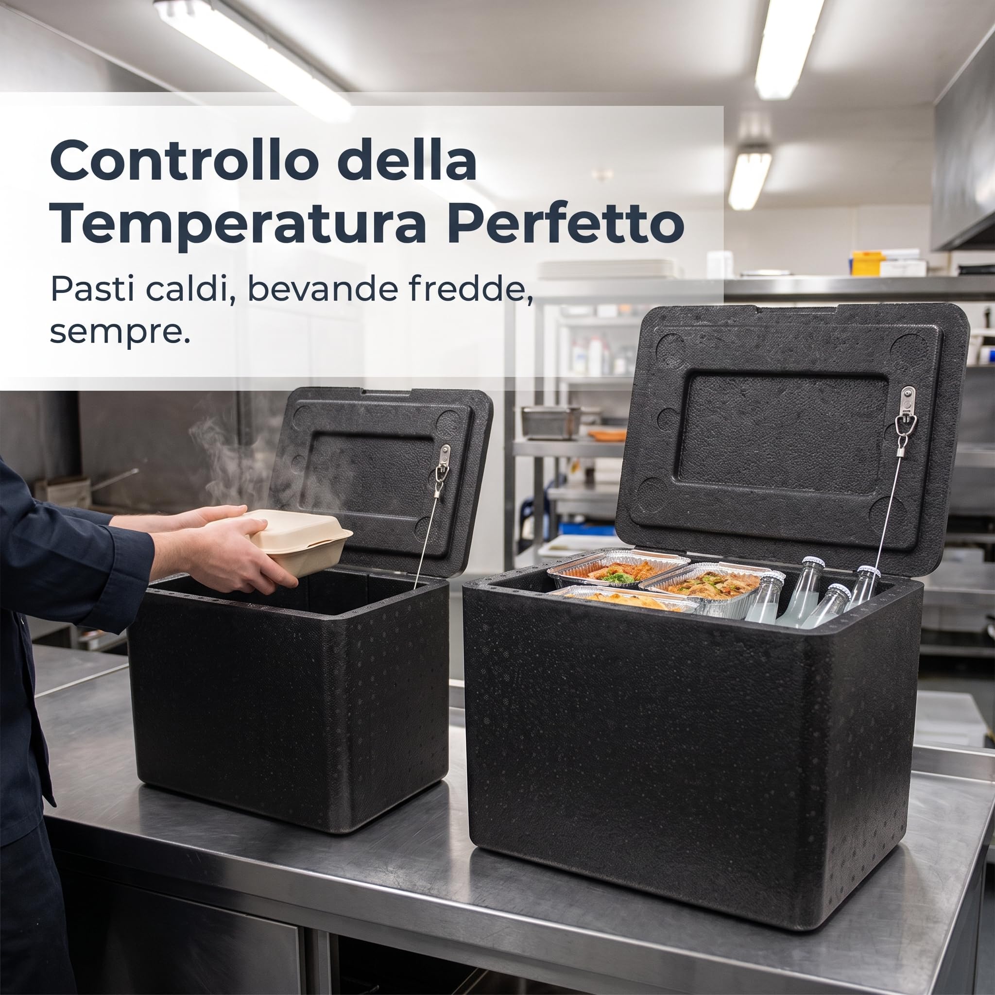 Box Termico per Servizio Catering | Contenitore Isolante per Alimenti Freddi | per asporto