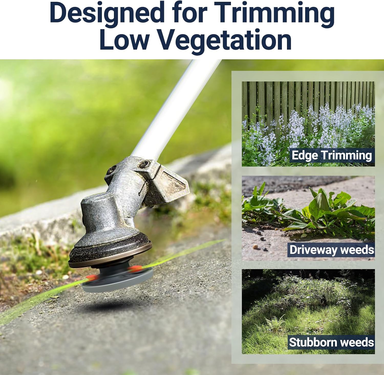 Universal Weed Eater Head, Easy Load String Trimmer Head Replacement Weed Wacker Head for Echo, Ego, Dewalt, Stihl, and Husqvarna, Includes 12pcs 1FT-0.095" Trimmer Line