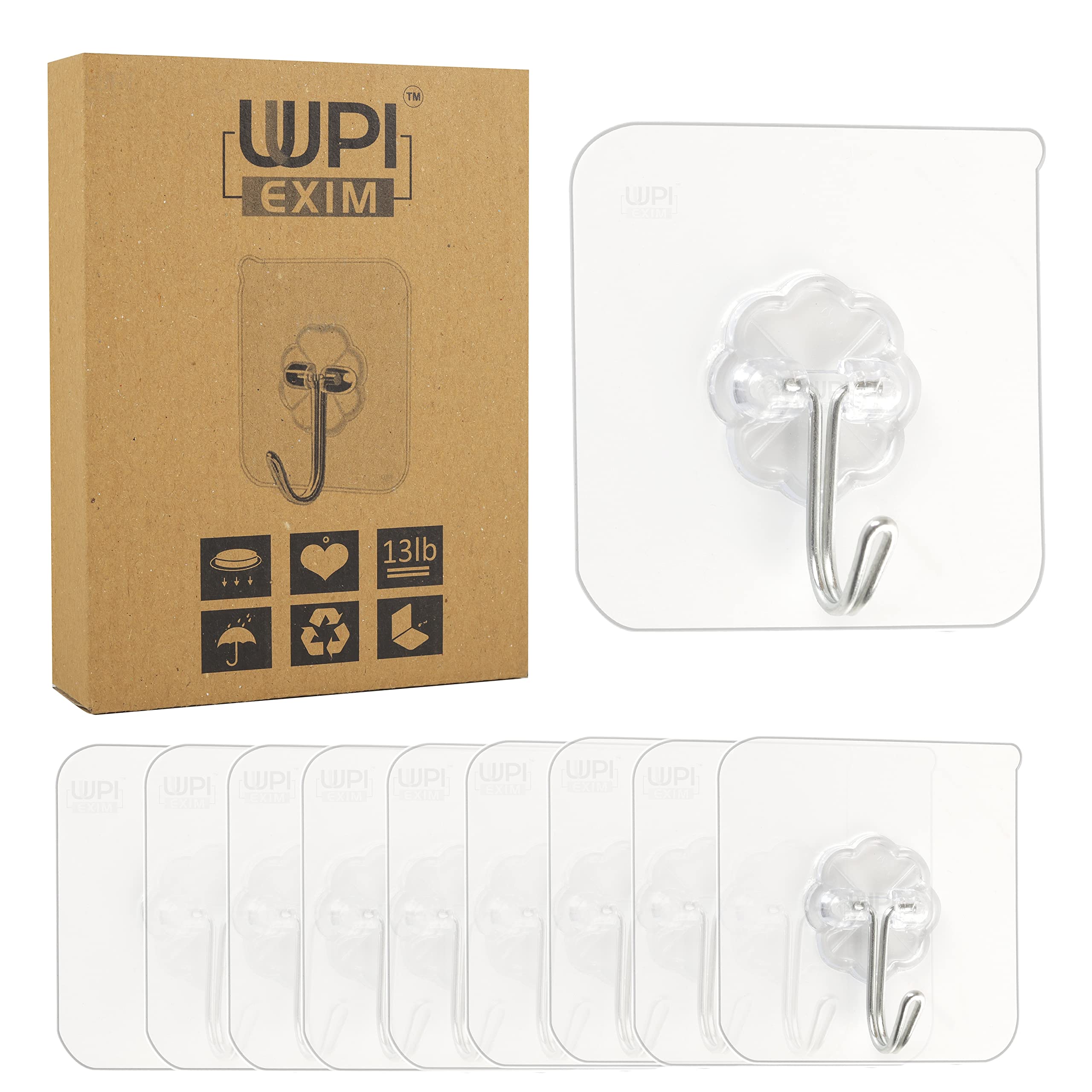 See full amazon price history chart for ULUPI EXIM Wall Hanging Hooks for Wall Without Drilling, 10 Pack Self Adhesive Hooks for Wall Heavy Duty Strong Nail Free, Kitchen Accessories Items, Transparent, (FLOWER-10),Stainless Steel ULUPI EXIM Wall Hanging Hooks for Wall Without Drilling, 10 Pack Self Adhesive Hooks for Wall Heavy Duty Strong Nail Free, Kitchen Accessories Items, Transparent, (FLOWER-10),Stainless Steel (B09RQNJQ62) Amazon Price History, Amazon Price Tracker