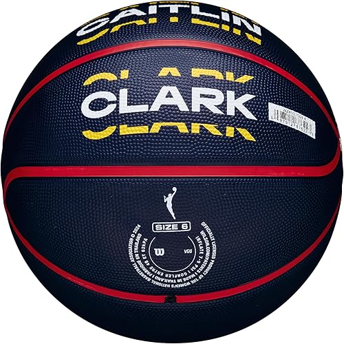 Miniatura 6 de Wilson WNBA Caitlin Clark Fever Rising Baloncesto - Azul marinorojo, tamaño 6-28.5 pulgadas