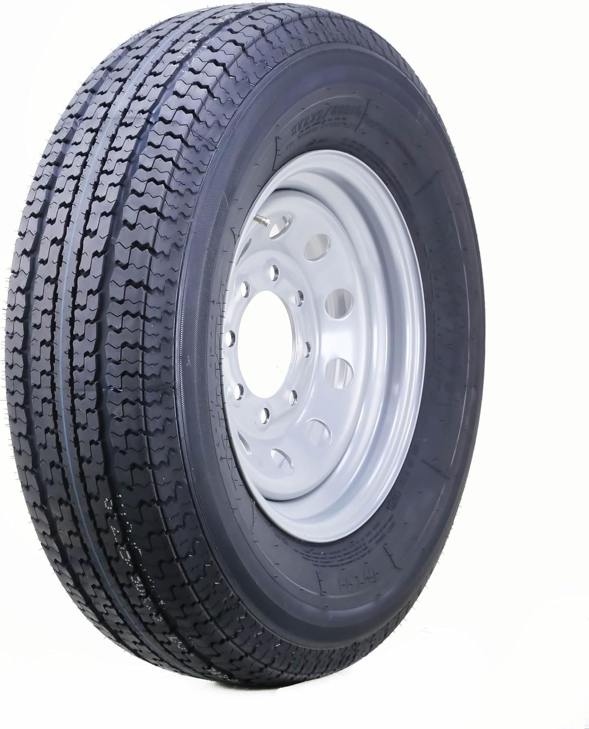 WINDA Trailer Tire Wheel Assembly ST235/85R16 12-Ply F 127L 8 Lug on 6.5" PCD Silver Mod Rim