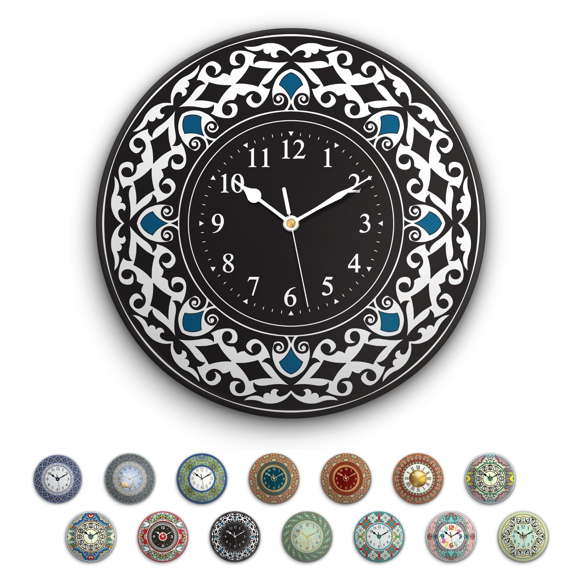 Horloge murale silencieuse sans tic-tac IRI-GIRI à quartz analogique pour un sommeil paisible