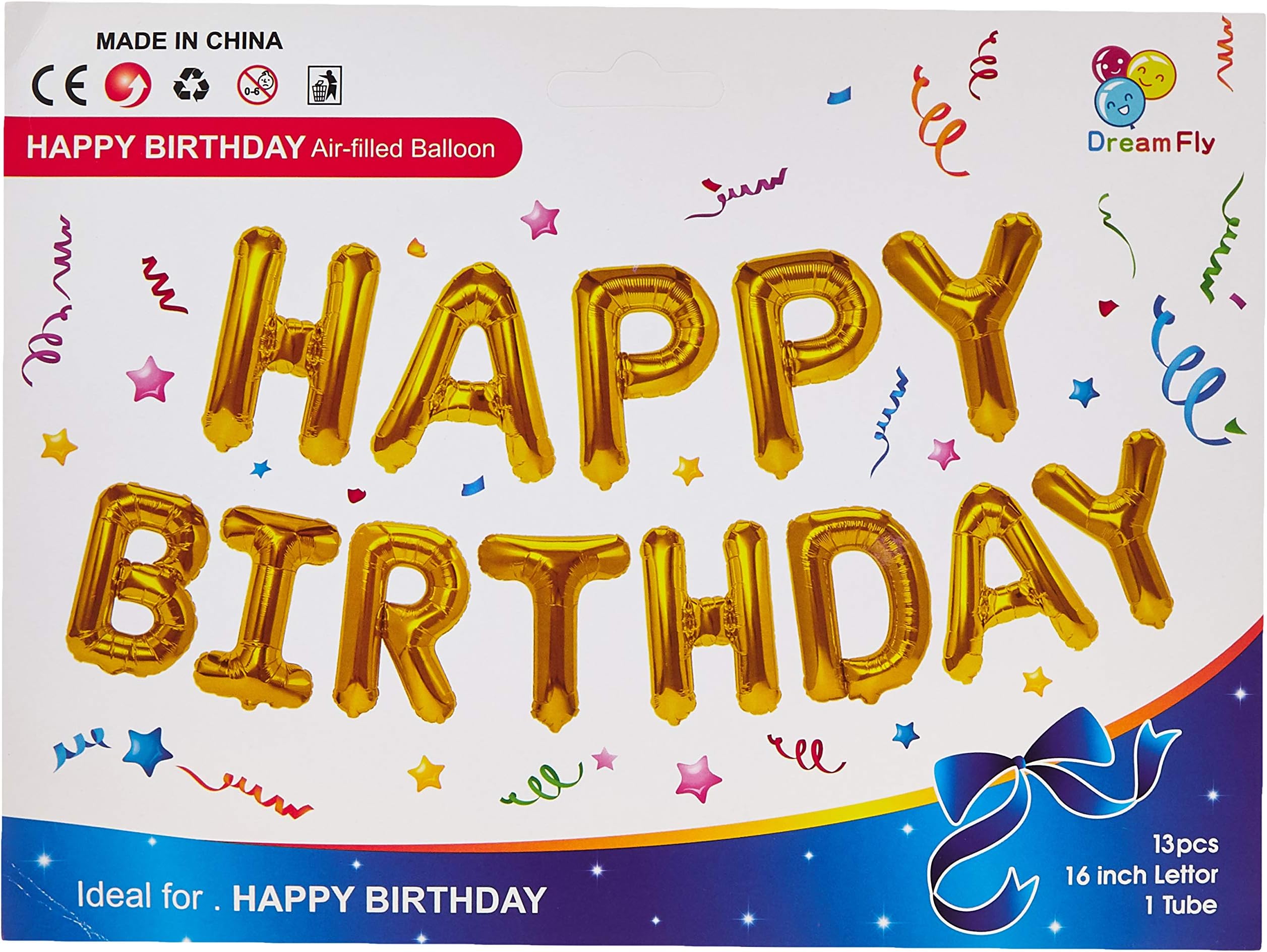 Generic Alphabet Letters Balloons 16 Inch, Gold, VG-CS-PARTY-HBG-1, Large