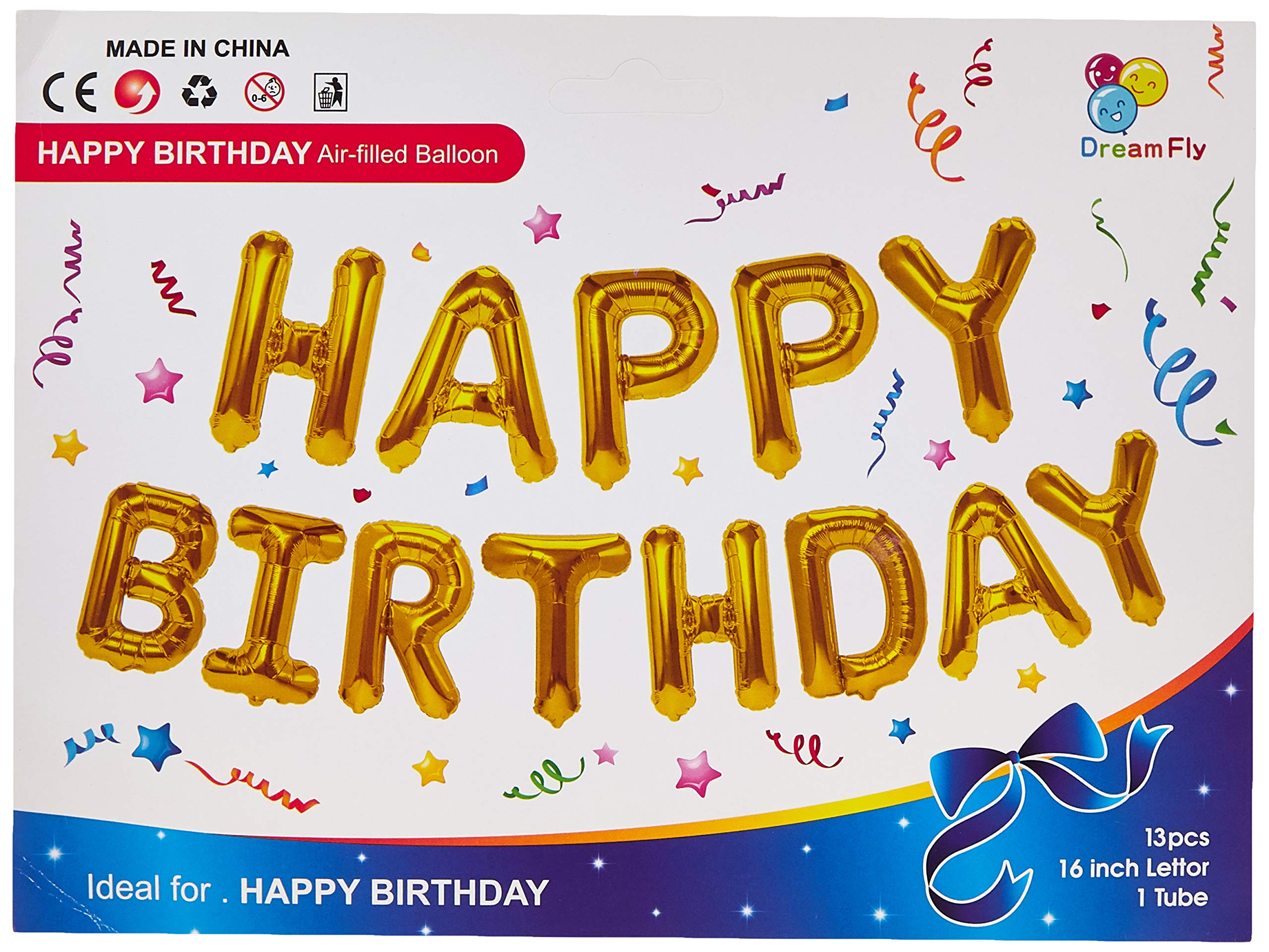 Generic Alphabet Letters Balloons 16 Inch, Gold, VG-CS-PARTY-HBG-1, Large