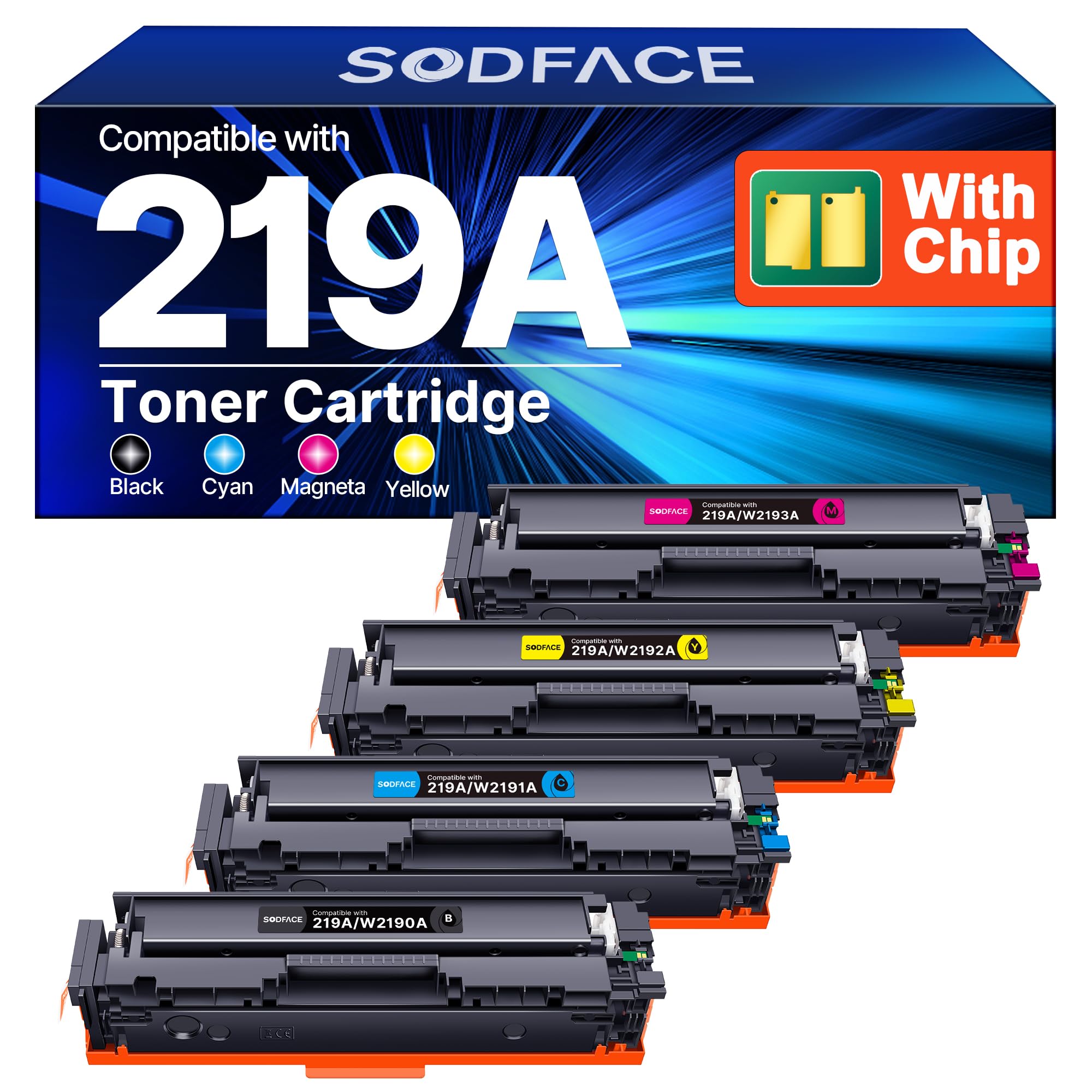 219A 219X Compatible pour 219A MFP 3302FDWG 3302SDWG Toner avec Puce