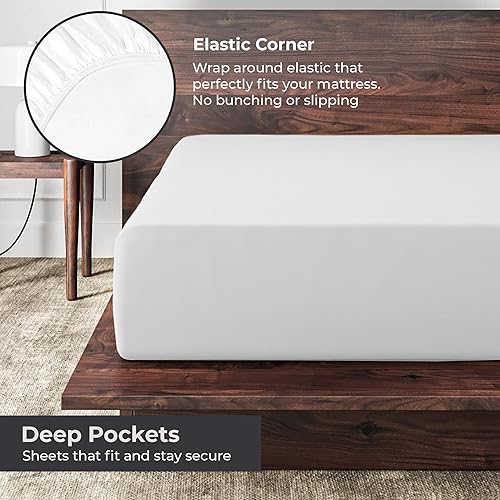 Miniatura 4 de Sleepy Town - Juego de sábanas King de 3 piezas, sin sábana encimera, suaves, cómodas, frescas, fácil cuidado, resistente a arrugas y decoloración,