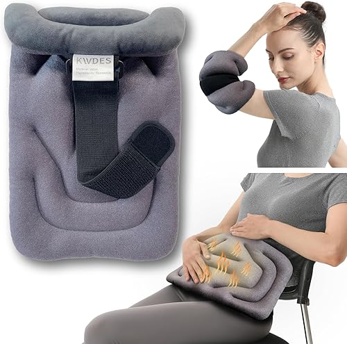 Almohadilla térmica para microondas con correas, apta para microondas, húmeda, para calambres de rodilla, alivio del dolor, portátil, para el