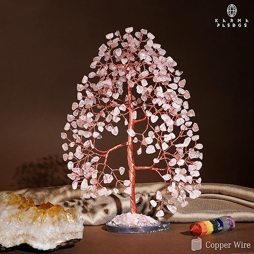 Miniatura 22 de Árbol de la vida de cristal curativo de 7 chakras, árboles bonsái hechos a mano para energía positiva, dinero y buena suerte, árbol para decoración