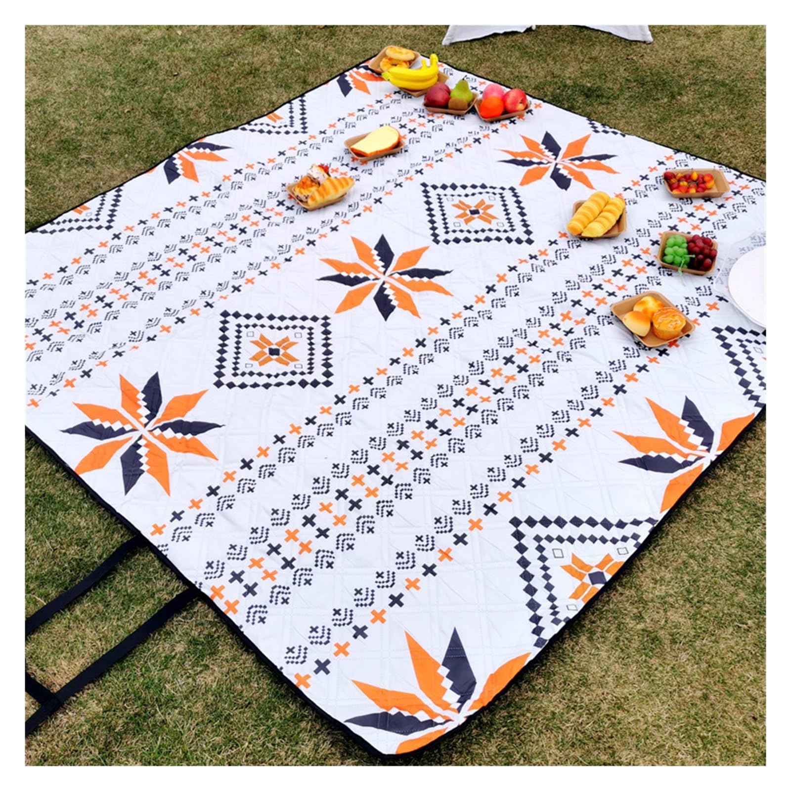 Generico Tappetino da campeggio Oxford Picnic lavabile pieghevole, compatibile for borsa spiaggia in stile(Light color)
