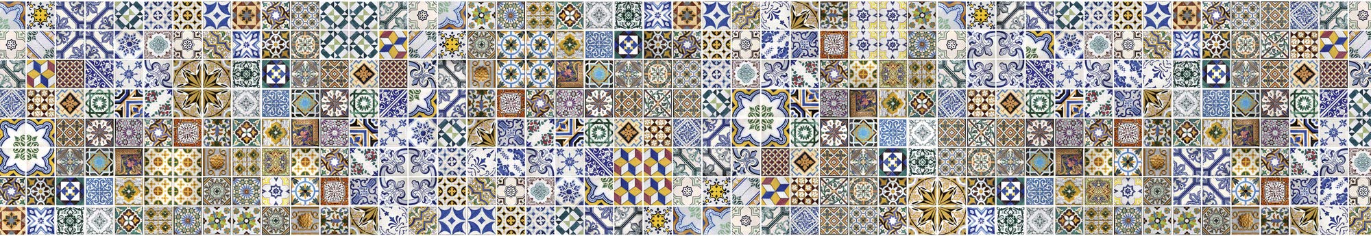 Samoprzylepna folia kuchenna z powłoką ochronną, PORTUGAL TILES, 350 x 60 cm, wodoodporna folia do kuchni, jakość premium