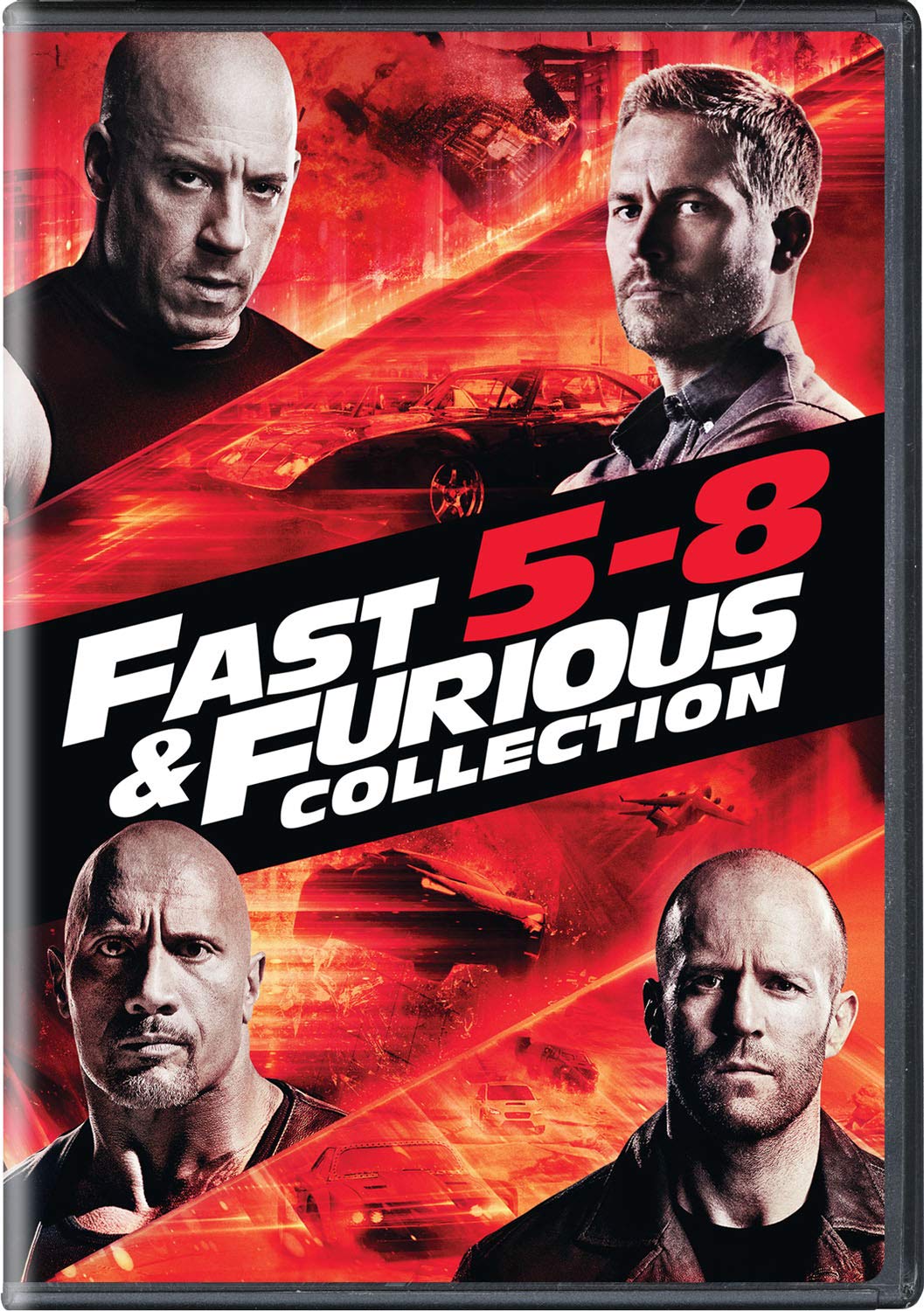 Fast & Furious películas 5, 6, 7 y 8 colección completa DVD importación americana
