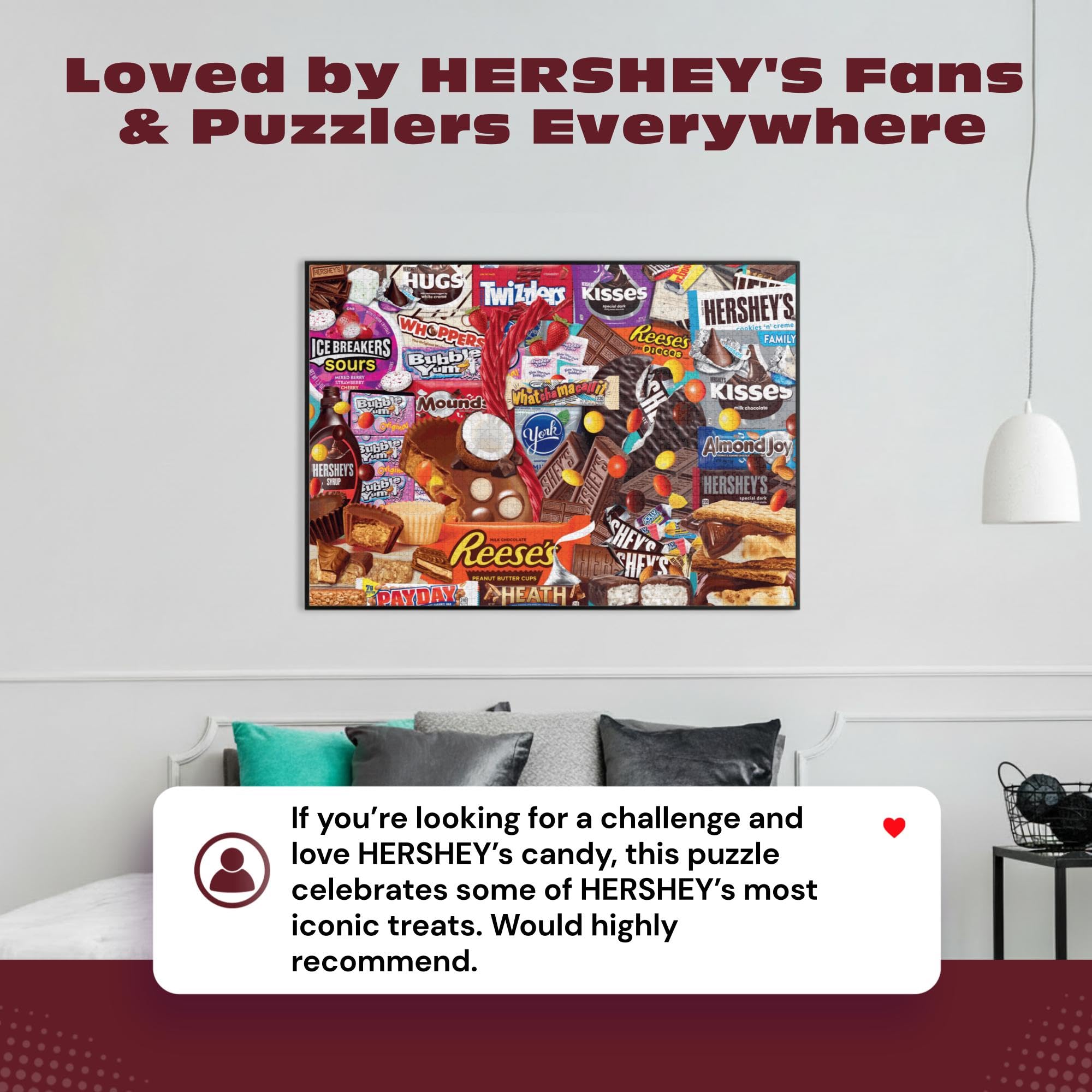 Buffalo Games - Hershey – Collage de Luxe – Puzzle de 2000 pièces pour Adultes – Puzzle Stimulant Parfait pour Les soirées de Jeu – Taille finie 38,50 x 26,50 cm