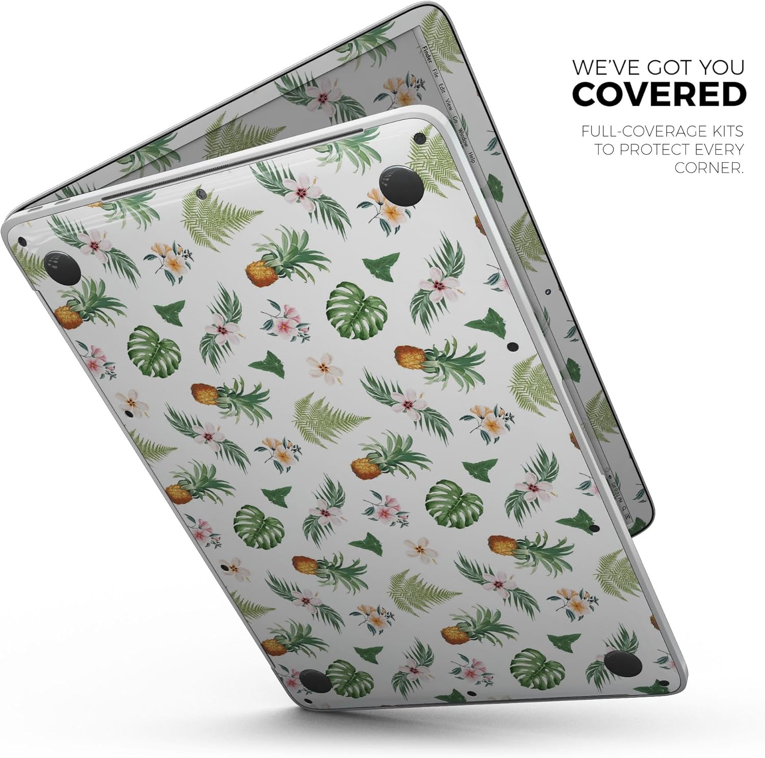 DesignSkinz - Compatible with MacBook Pro 14" M1/M2 (A2442/A2779) - Skin Decal Protective Scratch Resistant Vinyl Wrap - The Tropical Pineapple and Floral Pattern