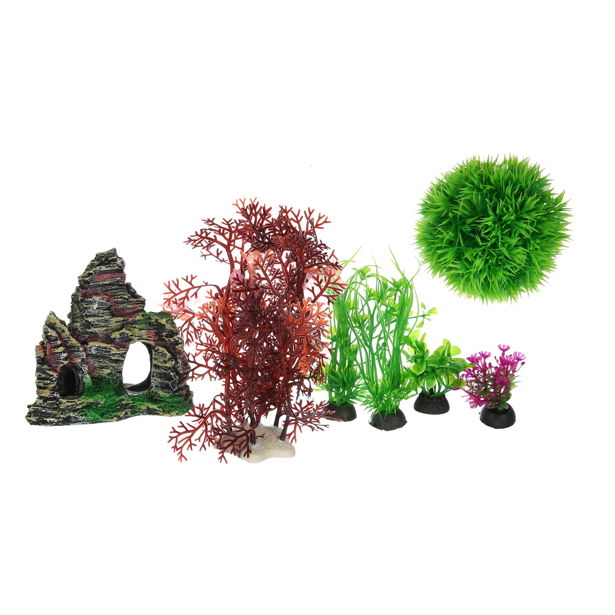 VOCOSTE Acuario Plantas Kit, Falso Peces Tanque Plantas Decoración Accesorios
