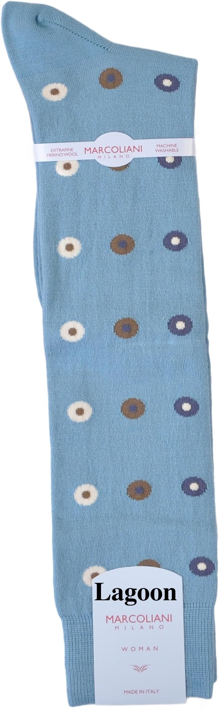 Marcoliani Women's Merino Italian Bollicina Knee-High Socks - 1 Pair Lagoon